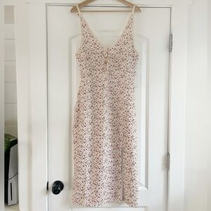 Joyfolie Vivian Slip Dress Neutral Mini Floral - L